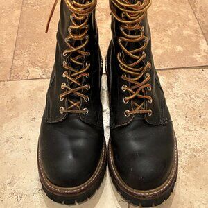 Vintage Red Wing 2218 Lineman Boots Women’s 8.5 Black Leather USA Vibram